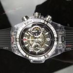 Swiss 7750 Replica Hublot Big Bang Unico Sapphire Black Rubber Band Diamond Bezel Big Band Watch